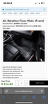 Front & Rear Floor Mats Carpet Waterproof Black Velour For 2019-2025 Audi Q3. Fixed Price $60.00.