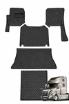 Floor Mat Set Compatible With Volvo Vnl 860 Semi Truck Faux Leather Grey. Fixed Price $230.00.