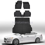 Tpe Floor Mats / Trunk Cargo Liners Fits 2013-2016 Ford Fusion Gas Engine Black. Fixed Price $113.99.
