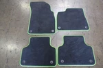 Lamborghini Urus, Front Floor Mat Set, Black/green, Used, P/n 4ML863011H. Fixed Price $599.00.