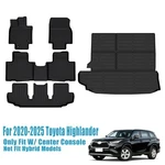 3 Rows Floor Mats / Trunk Cargo Liners Set Fits 2020-2025 Toyota Highlander Tpe. Fixed Price $81.39.