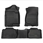 Husky Weatherbeater 1ST & 2ND Row Blk Floor Liners For Silverado Sierra Ext. Cab. Fixed Price $149.99.
