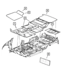 Genuine Mopar Rear Floor Carpet RK03DK5AM. Fixed Price $78.88.