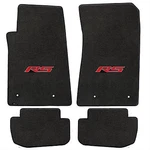 2010-15 Chevy Camaro Ebony Black 4PC Front Rear Floor Mats Red Rs Emblem Logos. Fixed Price $180.99.