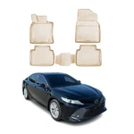 Omac Floor Mats Liner For Toyota Camry 2018-2024 Beige Tpe All-weather Pcs. Fixed Price $79.99.