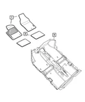 Genuine Mopar Mat Kit-floor 1TP90JD7AA. Fixed Price $130.74.