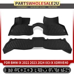 2X Front & Rear Side Black Floor Mats Liner For Bmw 2022-2024 XDRIVE40 IX3. Fixed Price $88.99.