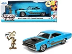 1970 Plymouth 440-6BBL Roadrunner Light Blue Metallic With Black Hood And Wile. Fixed Price $67.67.