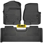 Husky Weatherbeater Floor Mats Front Rear 17-25 Ford F250 F350 Extended Cab. Fixed Price $195.48.
