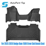 Floor Mats Liners Set For 2025 2026 Dodge Ram 1500 Crew Cab Bench Seat Tpe 2ROW. Fixed Price $86.99.