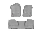 Weathertech Floorliner For 2015-2019 Gmc Sierra 2500HD / 3500HD Grey. Fixed Price $211.90.