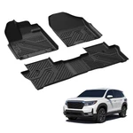 Lasfit Floor Mats For Honda Passport 2019-2025 All Weather Black Tpe 1ST+2ND Row. Fixed Price $139.00.