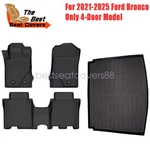 Tpe Floor Mats & Trunk Cargo Liners Set 2021-2025 Ford Bronco 4-DOOR Black. Fixed Price $85.19.