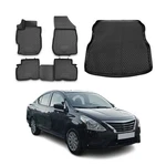 Custom Floor Mats & Cargo Liners For Nissan Versa 2012-2019 Black 5 Pcs. Fixed Price $139.99.