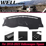 Suede Dash Mat Cover For Volkswagen 2018-2024 Tiguan Wellvisors 3-777VW009. Fixed Price $59.99.
