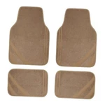 Beige Car Floor Mats, Edge Leather Waterproof With Double Pure. Fixed Price $42.90.