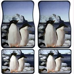 4 Piece Set Universal Rubber Floor Mats W/ Penguins Design Fits Almost Any Car. Fixed Price $24.99.