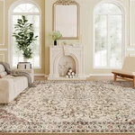 Homcom Machine Washable Area Rug 8X10, Non-slip Floor Carpet, Mixed-brown. Fixed Price $80.99.