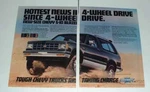 1982 Chevrolet 4X4 Chevy S-10 Blazer Sport Ad!. Fixed Price $17.99.