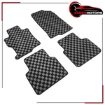 Fits 2008-2012 Honda Accord Floor Mats Black Gray Plaid Checkered Carpets 4PCS. Fixed Price $79.99.