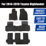 Velour Floor Mats Carpet Black For 2014-2019 Toyota Highlander 7PASSENGERS. Fixed Price $36.99.