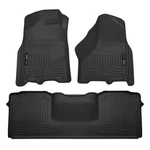 Husky Weatherbeater 1ST & 2ND Row Floor Mats For 10-18 Ram 2500 3500 Ext. Cab. Fixed Price $149.99.