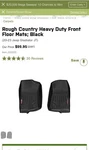 Jeep Floor Mats Rough Country Front For 18-23 Wrangler Jl/gladiator Jt M-6150. Fixed Price $40.00.