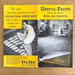 1933 Ozite Rug Cushion Vintage Advertising Brochure Clinton Carpet Co. Chicago. Fixed Price $9.99.