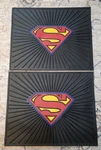 Superman Plasticolor Rubber Utility Mats 14"X17" Car Truck Rv Sunburst Set Of. Fixed Price $42.46.