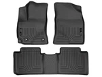 Husky Weatherbeater FRONT/2ND Row Floor Mats 3PC Fits 14-19 Toyota Corolla Blk. Fixed Price $149.99.