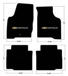 New! Black Floor Mats 2006-2014 Chevy Impala Embroidered Bowtie Double Logo Set. Fixed Price $180.99.