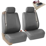 Front Bucket Covers Built In Seatbelt Car Sedan Suv Solid Gray W. Dash Mat. Fixed Price $37.99.