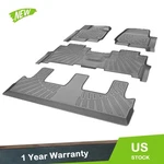 3D Floor Mats Blk New Row 4PCS Ford Expedition/max 8-SEAT 18-24 Easy Clean. Fixed Price $74.28.