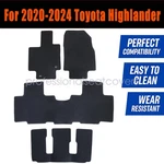 Front Rear Floor Mats Carpet Waterproof Black Velour For 20-25 Toyota Highlander. Fixed Price $41.59.