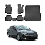 Custom Floor Mats & Cargo Liners For Vw Passat B6 2006-2010 Black 5 Pcs. Fixed Price $139.99.