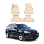 Omac Floor Mats Liner For Bmw X5 E70 2007-2013 Rubber Tpe Beige 4PCS. Fixed Price $79.99.