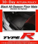 Genuine Oem 2017-2020 Honda Civic Type-r All Season Floor Mats (08P17-TBA-100). Fixed Price $159.71.