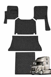 Floor Mat Set Compatible With Volvo Vnl 860 Semi Truck Faux Leather Black. Fixed Price $230.00.