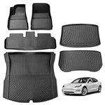 Floor Mats + Cargo Liner For 2024-2025 Tesla Model 3 Highland All Weather. Fixed Price $93.99.