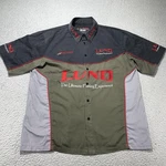 Lund Gear Shirt Mens Large Green Short Sleeve Mercury Fishing Embroidered Logo. Fixed Price $29.99.