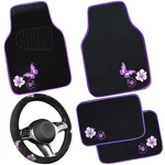 Butterfly Steering Wheel Cover And Waterproof Car Black Purple. Fixed Price $51.20.