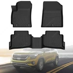 Fits 2021-2025 Kia Seltos 5PASSENGERS Front & Rear Tpe Floor Mats Liners Black. Fixed Price $68.99.