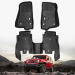 Black Tpe Car Floor Liners Mats For Jeep Wrangler 2018-2026 (fit 4-DOOR). Fixed Price $90.00.