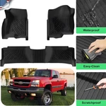 3PCS Tpe Waterproof Floor Mats Liners Fit For 1999-2004 Chevy Silverado 1500. Fixed Price $81.99.
