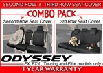 Genuine Oem Honda Odyssey 2ND/ 3RD Row Seat Covers Ex, Ex-l, Touring And Elite. Fixed Price $515.50.