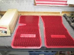 1977 Corvette Carpeted Floor Mats Gm Nos! Red 995844 L48 L82. Fixed Price $275.00.