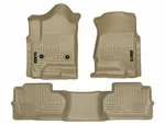 Husky Weatherbeater FRONT/2ND Row Floor Mats 3 Pc Fits Many 14-19 Chevy, Gmc Tan. Fixed Price $149.99.