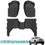 Front & Rear Floor Mats Liner For 2001-2004 Toyota Tacoma Double Cab Tpe Black. Fixed Price $117.59.