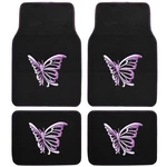 Brand New 4PCS Set Purple Butterfly Logo Front Rear Truck Carpet Floor Mats. Fixed Price $36.89.
