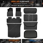 Floor+backrest Mats+trunk Cargo Liners For 2025 2026 Tesla Model Y Tpe Black 3D. Fixed Price $214.35.